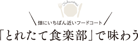 「とれたて食楽部」で味わう